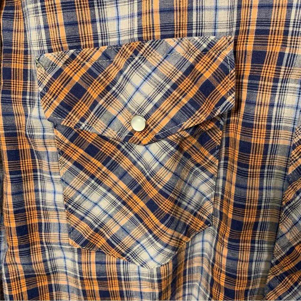 Vintage 90’s Wrangler Shirt Men Sz L Pearl Snap Country Fest Plaid Western Rodeo - Picture 3 of 8